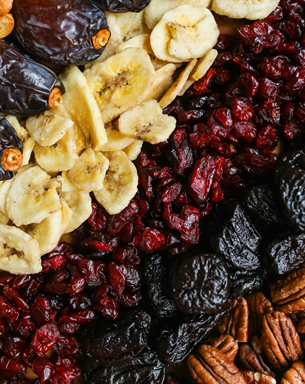 Gedroogd fruit, Ontbijtgranen, Noten, Snacks